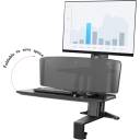 NB North Bayou Holder Sit-Stand Workstation Height Adjustable Sit Standing Desk Converter, Fits 17"-32" Monitors with Load Capacity 4.4~24.2lbs, Monitor Mount Integrated with Two Spacious Keyboard Tray L80