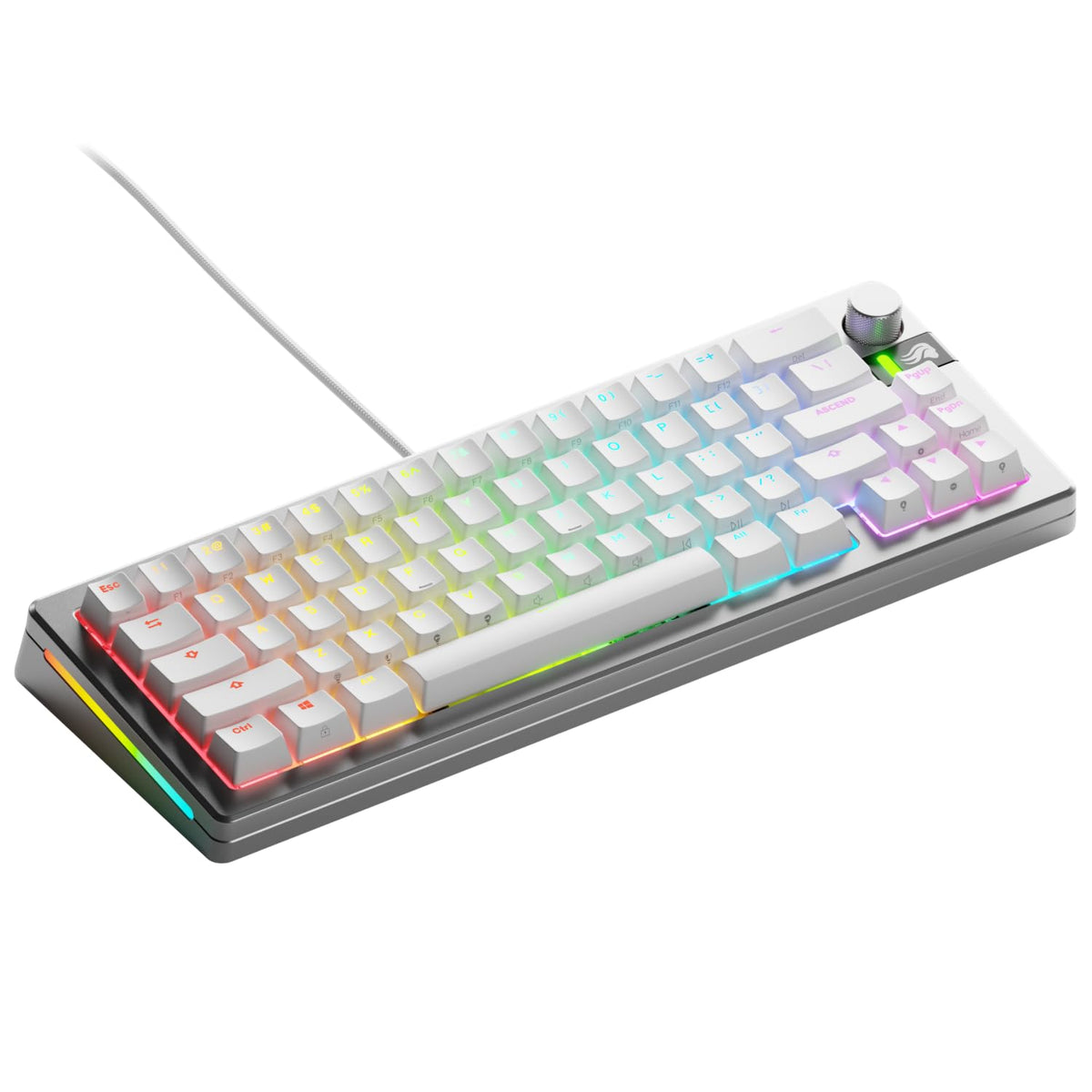 Glorious Gaming GMMK 3 PRO Custom Mechanical Keyboard: 65% Compact, Aluminum Body, Gasket System, Hotswappable MX Switches, Sound Dampening, Custom Keycaps, US QWERTY Layout (Silver)