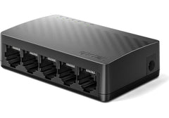 Tenda SG105M – 5‑Port Gigabit Ethernet Switch, 10Gbps Capacity, 7.44Mpps Forwarding, Plug‑and‑Play, Mini Plastic Design, Desktop/Wall Mount