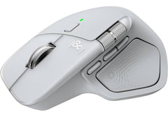 Logitech MX Master 4 for Mac – Wireless Performance Mouse, Haptic Feedback, MagSpeed Scroll (1,000 Lines/sec), 8K DPI Any‑Surface Tracking, Quiet Clicks, Actions Ring Shortcuts, USB‑C Fast Charging, 70‑Day Battery, White Silver