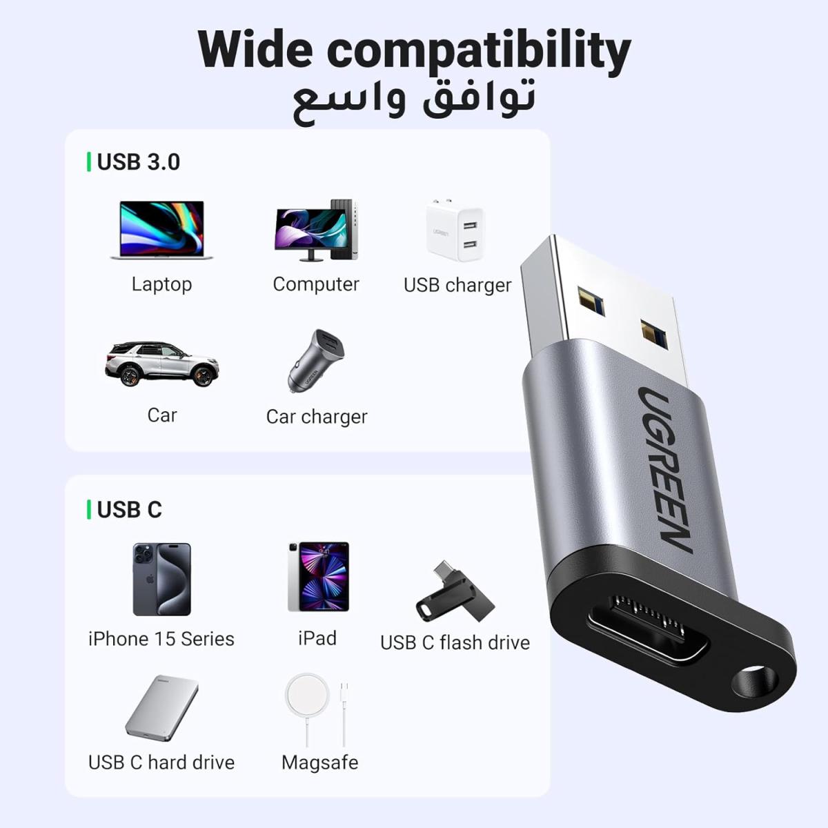 UGREEN USB-A to USB-C Adapter UGREEN USB-A to USB-C Adapter