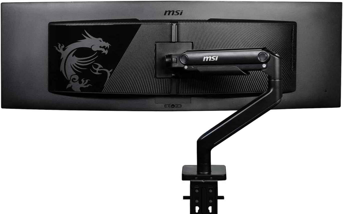 MAG MT201 - Premium Heavy Duty Single Monitor Stand Arm, Supports 17-49" Screens and 44 lbs, VESA Compatible, Adjustable Spring Assisted Mount, Clamp & Grommet, Quick Release Plate - Black