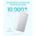 Anker Zolo Power Bank – 20,000mAh High‑Capacity, 22.5W Fast Charging, Built‑In 7‑Inch USB‑C Cable, Pass‑Through Charging, Compact Sleek Design, Black - 18 Month Warranty