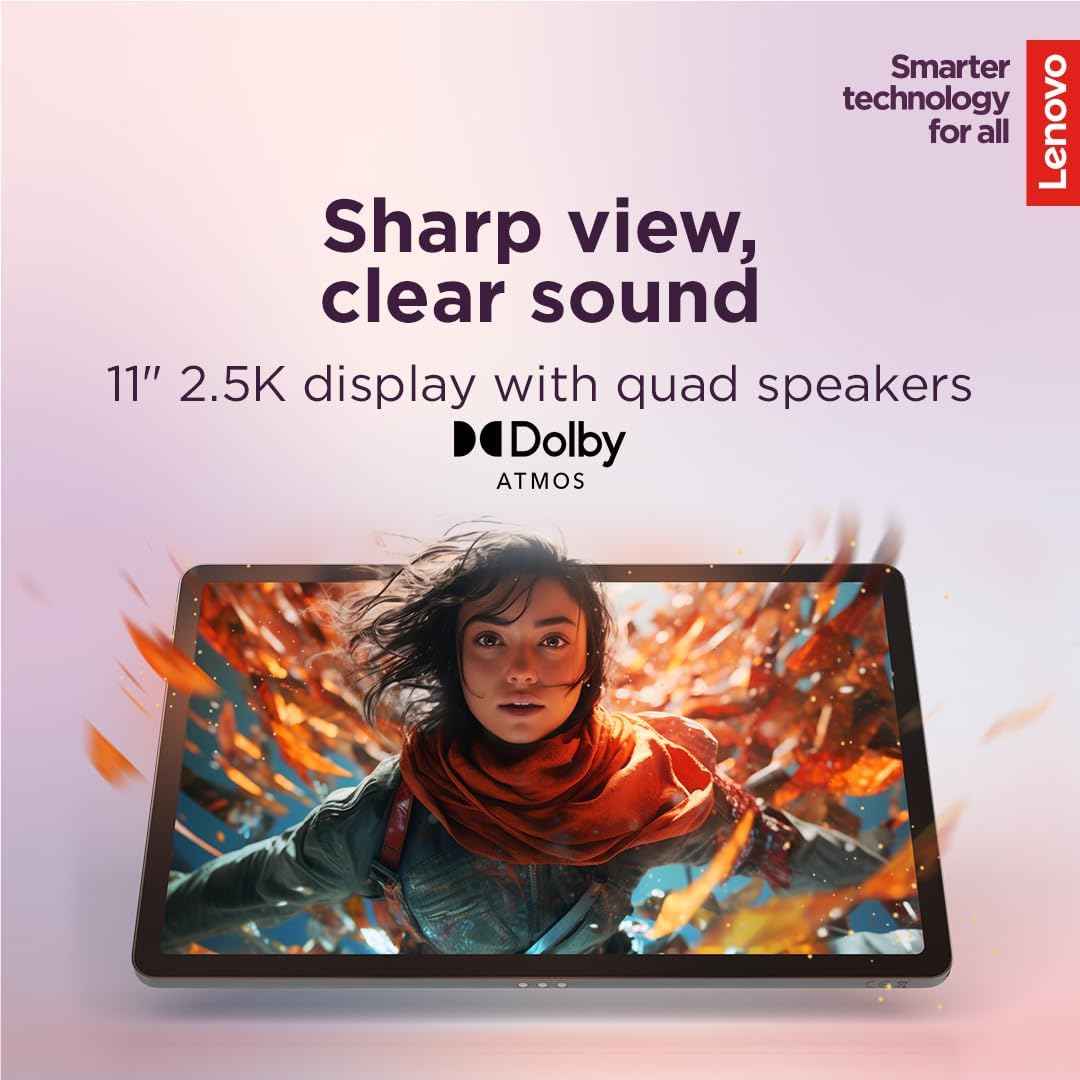 Idea Tab - College Tablet - 11″ 2.5K IPS Touchscreen Display - 90Hz - MediaTek Dimensity 6300-8 GB Memory - 256 GB Storage - Integrated Arm Mali-G57 MC2 - Tab Pen and Folio Case