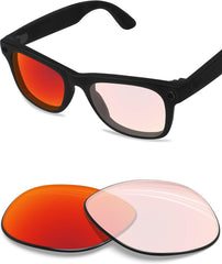 Photochromic Replacement Lenses Compatible with Ray-Ban Meta Wayfarer RW4008 | RW4012 (Gen 2) 53mm Smart Glasses