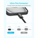 Anker Zolo USB C to USB C Cable, Braided and Dirt-Free Type-C Fast Charging Cable, Slim Connector, for iPhone 17 Series, MacBook (240W) (White, 3.3 FT) - 18 Month Warranty
