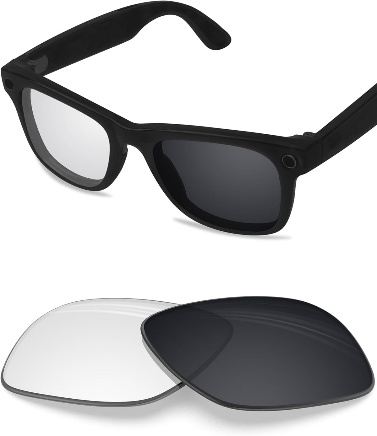 Photochromic Replacement Lenses Compatible with Ray-Ban Meta Wayfarer RW4006 | RW4012 (Gen 2) 50mm Smart Glasses