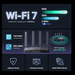 GL-BE9300(Flint 3) Tri-Band WiFi 7 Router & GL.iNet GL-MT3000 (Beryl AX) Portable Travel Router