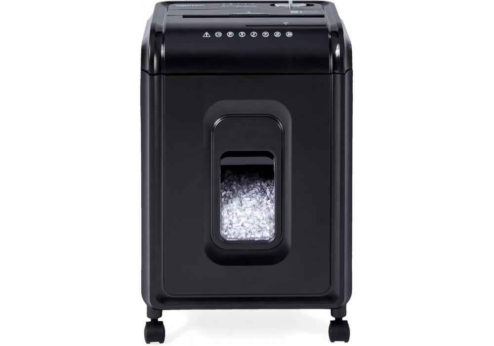 Amazon Basics 8 Sheet High Security Micro Cut Shredder with Pullout Basket, Black
