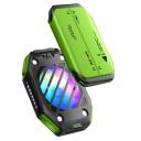 Magnetic Phone Cooler with Rechargeable Battery, LED Cooling Fan with Semiconductor Cooling,Phone Cooler with Power Display, Suitable for Phone Gaming Enthusiasts, Live Broadcast Crowd Network (Green)