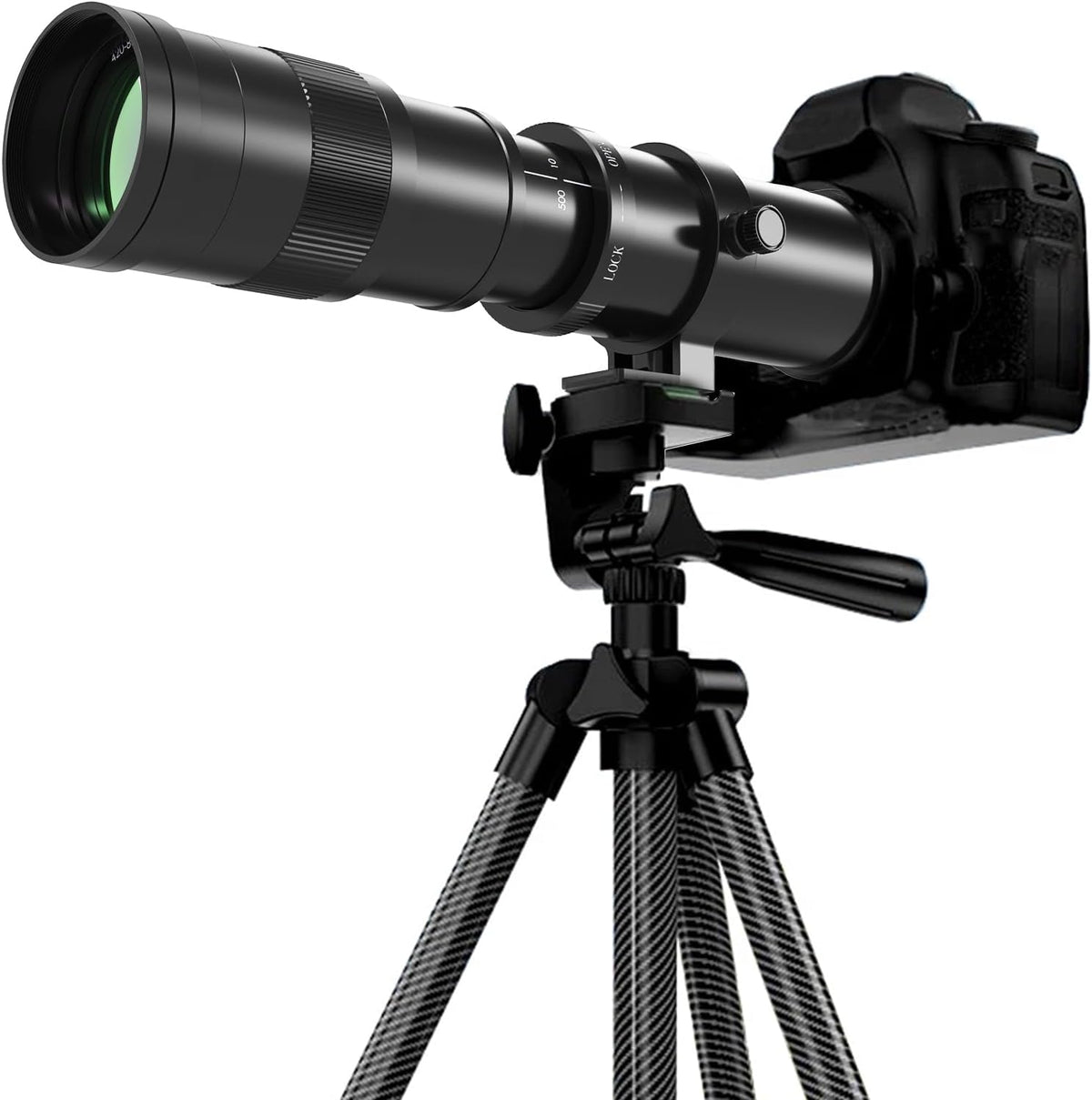 Telephoto Lens RF Lens for Canon, 420-800mm Manual Focus MF Zoom Lens for Canon EOS R, Ra, RP, R3, R5, R5 C, R6, R6 Mark II, R7, R8, R10, R50, R100 Mirrorless