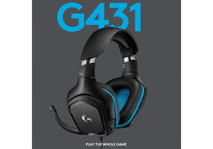 Logitech G431 with 7.1 Surround Sound, DTS X 2.0, 50 mm Audio Drivers, USB and 3.5 mm Jack, Flip-to-Mute Mic Wired Over Ear Headphones with Mic for PC - Black