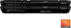 FURY Beast 128GB (2x64GB) 5600MT/s DDR5 CL36 Desktop Memory | AMD EXPO | Kit of 2 | KF556C36BBEK2-128