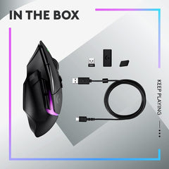 Logitech G502 X Plus Lightspeed Wireless , Hybrid Optical-Mechanical Switches w/ Hero 25K Sensor, Lightsync RGB, USB-C charging, 13 Programmable Controls - High Performance Gaming Mouse (Black) | G502 X Plus Lightspeed Wls |