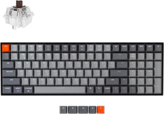 K4 96% Layout 100 Keys Wireless Bluetooth 5.1/Wired USB Mechanical Gaming Keyboard with Keychron Super Brown Switch White LED Backlight N-Key Rollover for Mac Windows PC-Version 2