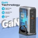 Promate Laptop Charger with QC 3.0 USB Port, 140W, 100W and 30W USB-C 3.1 PD Ports, GaNPort-140W