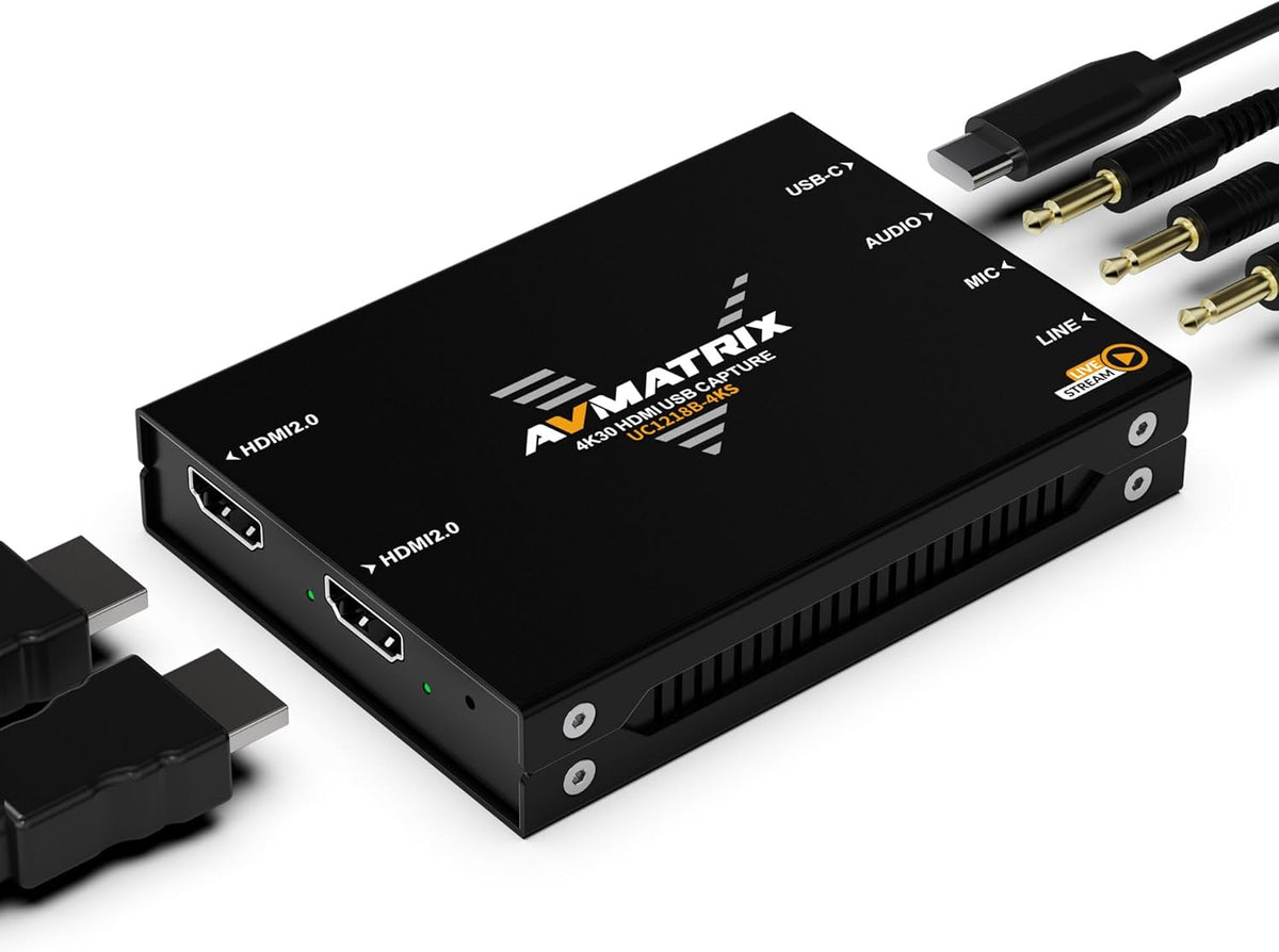 4K Capture Card - 4K60Hz Loop-Out for Lag-Free Gaming & 4K30Hz USB 3.0 Capture - UVC/UAC Plug & Play for OBS, Zoom, Twitch - HDMI to USB Capture Card for PS5 Xbox DSLR Switch UC1218B-4KS
