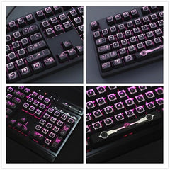 Custom 104 Keycaps ROG Backlight Keycap for Corsair K70 LUX,K95,K65,K63,K68,K70 MK.2,K95 Platinum,Strafe RGB Corsair Mechanical Gaming Keyboards,Only Include Keycaps (Black NO.1)