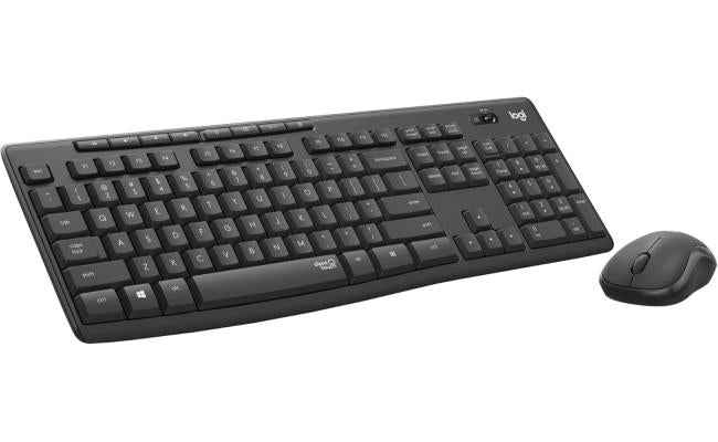 Logitech MK295 Silent Wireless Combo Keyboard & Mouse 2in1 (2.4GHz), Full Size Design Keyboard & Optical Mouse, SilentTouch Technology - For Windows (عربي)