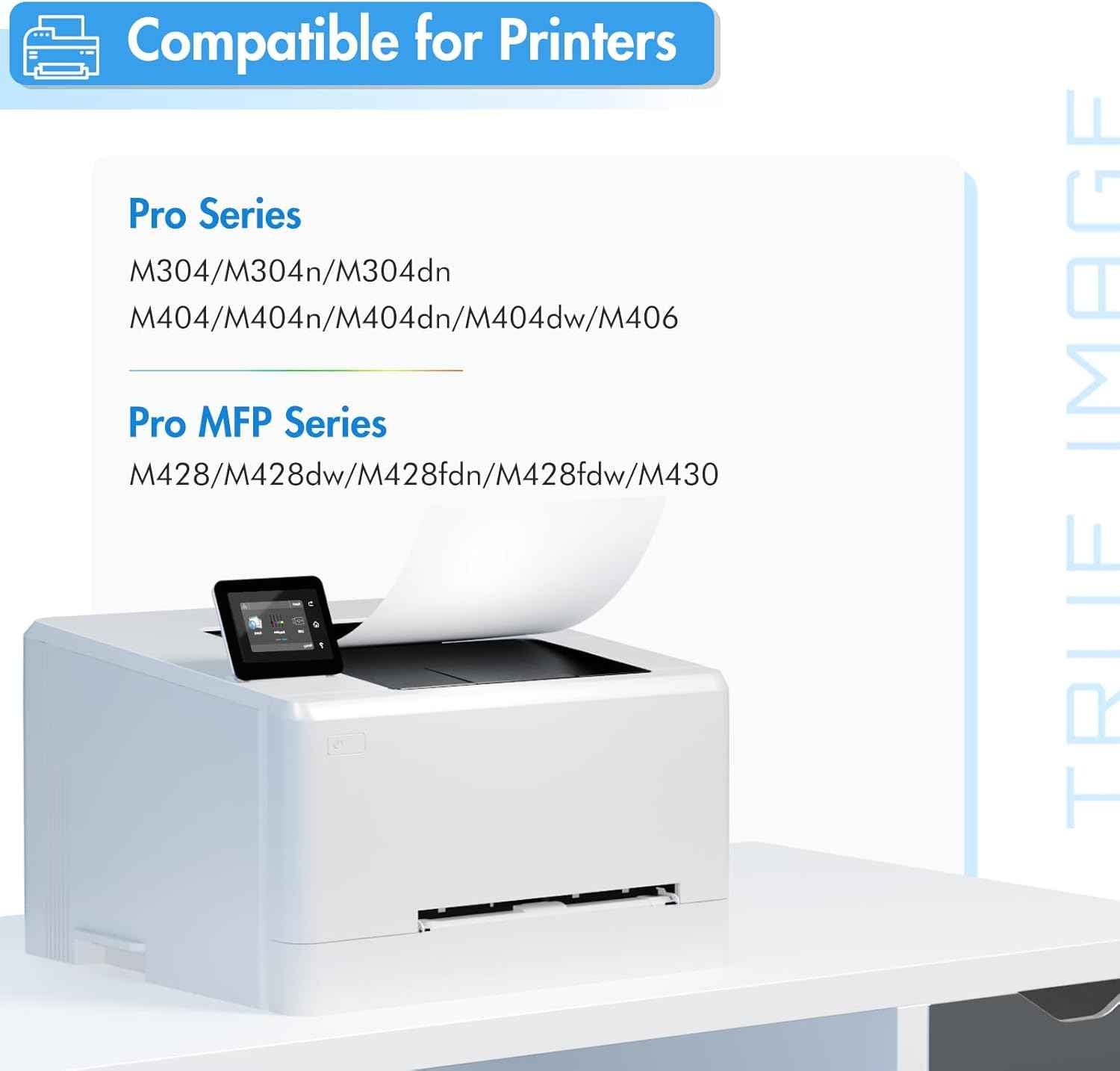 58A Toner Cartridge Black CF258A Compatible Replacement for HP 58A CF258A 58X CF258X M428fdw with Chip for HP LaserJet Pro MFP M428fdn M428dw Pro M404n M404dn M404dw M404 M428 Printer Ink 2 Pack