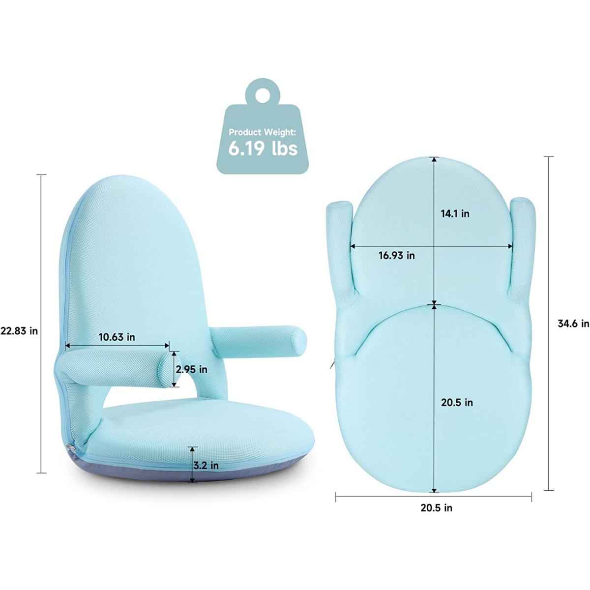 Nnewvante Floor Chair with Back Support and Armrest