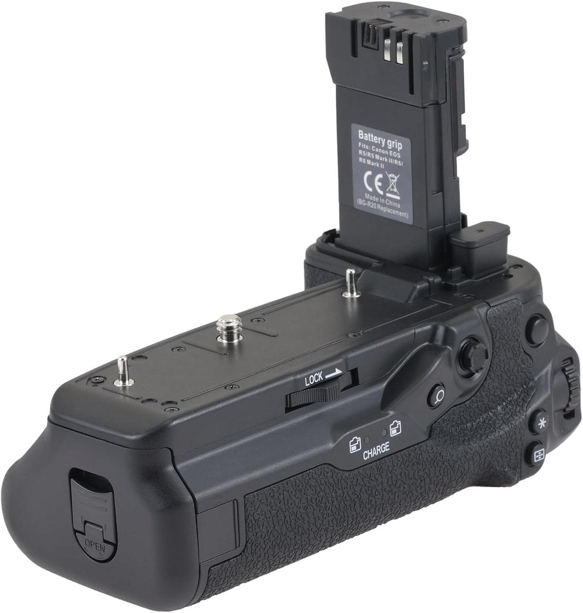 Vertical Multi Power Battery Grip Holder for Canon EOS R5 Mark II, R6 Mark III, R6 Mark II, R5, R6 Mirrorless Camera Replacement for BG-R20, Support up to Two LP-E6/LP-E6N/LP-E6NH Batteries