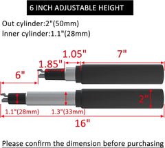 6" Stroke Gas Lift Cylinder for Herman Miller Aeron Chair Replacement Parts, Heavy Duty 450lbs New Pneumatic Cylinder, Gas Cylinder, Class 4, Ref Code 1B65LR