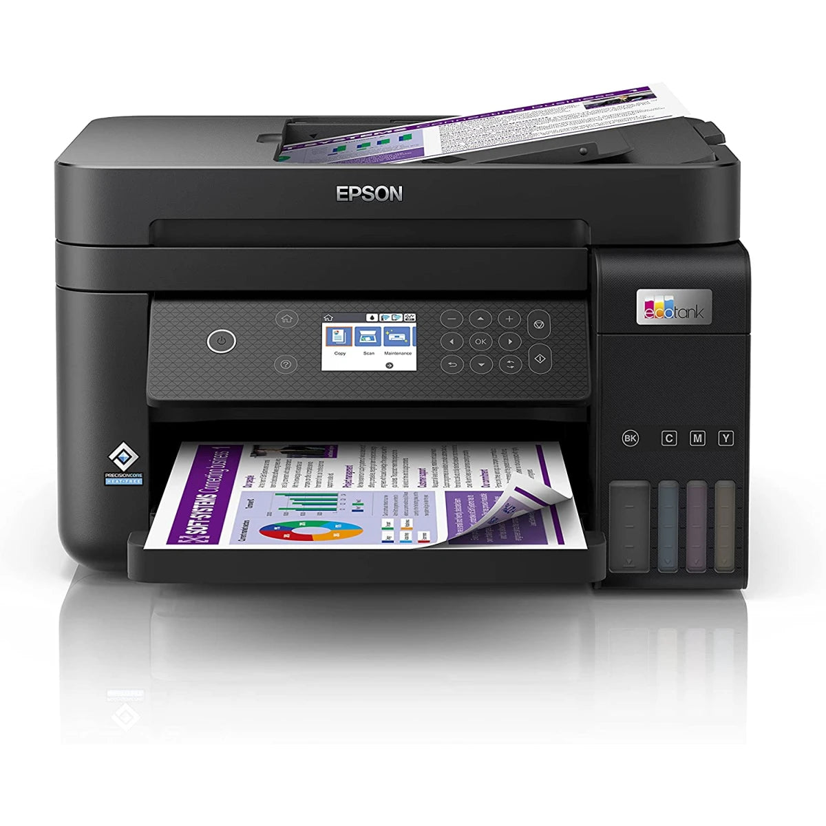 Epson Ecotank L6270 3-In-1 Office Ink Tank Printer A4 Colour Printer w/ ADF Wi-Fi & Lcd Screen - Black