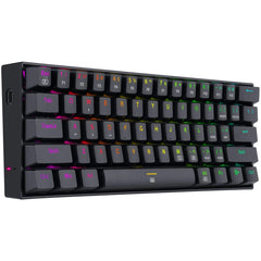 Redragon K630 Dragonborn 60% Wired RGB Gaming Keyboard, 61 Keys Compa Mechanical Keyboard with Linear Blue Switch, Pro Driver Support, Black