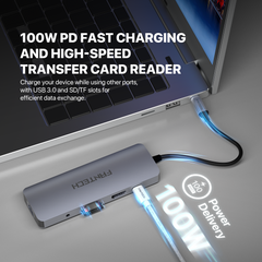 FANTECH HC101 Converter USB Hub Type C 10 in 1