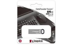 Kingston DataTraveler Kyson 64GB High Performance USB 3.2 Metal Flash Drive