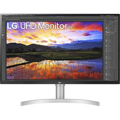 Lg 32un650 W 32” 4k Ips Hdr 10 Dci P3 95% Color Gamut W/ 3 Side Virtually Borderless Design & Built In Speakers