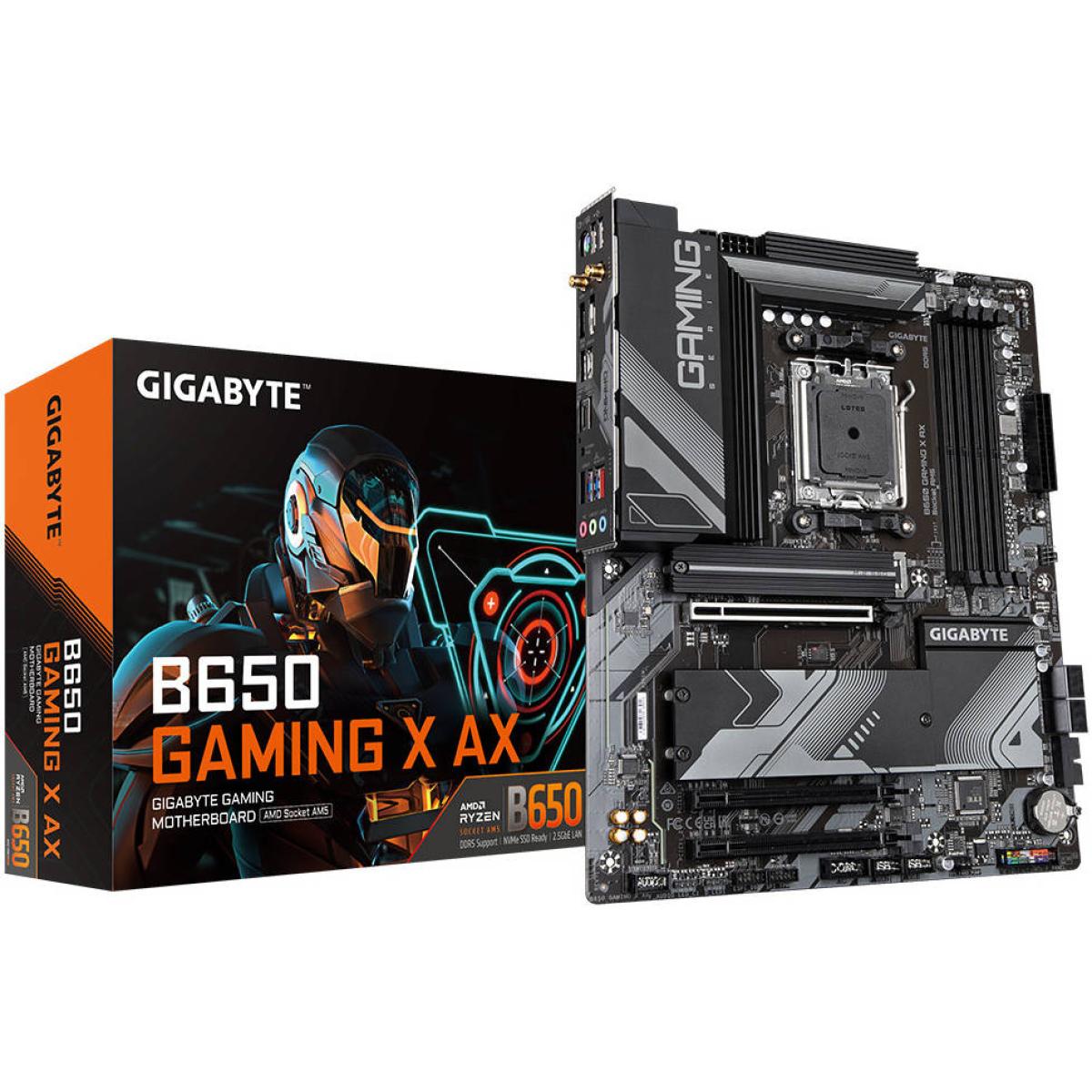 Gigabyte B650 Gaming X Ax Am5 Atx Amd B650 Chipset, 4x Ddr5 Dimm 128gb Max Memory, Bt 5.2 & Wi Fi E6 Conneivity, 1x Pci 4.0 X16, 1 X Hdmi, 1x Dp - CompuMe