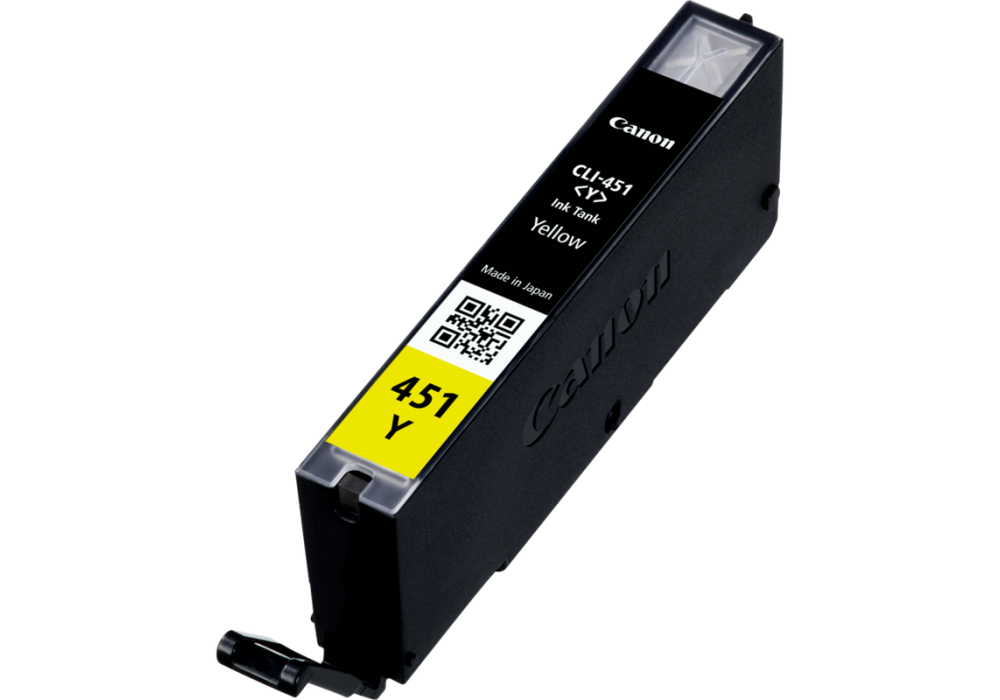 CANON CLI-451Y Yellow Genuine Ink Cartridge, Prints Up to 330 A4 Pages