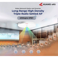 Huawei Ekitengine Ap661 Wifi 6 Ax6600 Ceiling Mount Dual Band Dual Band 2.4ghz & 5ghz Access Point Built In Smart Antennas 1x 2.5ge 1x Ge Poe In