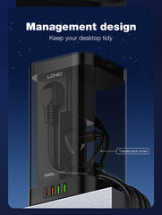 LDNIO SEW4485 Multi Function Charger Tower Socket Surge Protector Socket Power Strip
