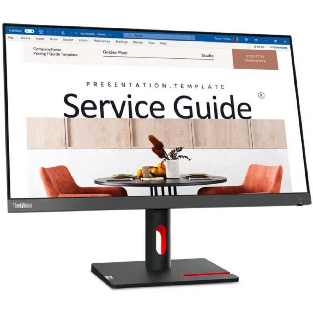 Lenovo ThinkVision S22i-30 IPS 22" Full HD 99% sRGB 75Hz Eyesafe & Low Blue Light w/ VGA & HDMI Interface - Black
