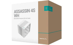 DeepCool ASSASSIN 4S Premium CPU Air CoolerDual-Tower Single Center 140mm FDB Fan 7 Copper Heat Pipes Quiet/Peformance Mode Switch - White