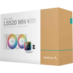Deepcool Le520 Liquid Cooler 220w Tdp Aio 240mm Argb Pwm Fan Copper Heatsink Aluminium Radiator Anti Leak Tech Cpu Water Cooler Intel & Amd White