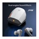 Machenike TH60 TWS Wireless Earphones – Bluetooth 5.4, 4-Mic ENC Noise Cancelling, Dual Sound Effects (Gaming/Music), Fast Charging, 7+ Hours Battery Life White