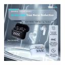 Machenike TH50 Wireless Earphones – Bluetooth 5.3, ANC AI Noise Reduction, IPX5, Low Latency, In-Ear Gaming & Sports Headset with Charging Case White