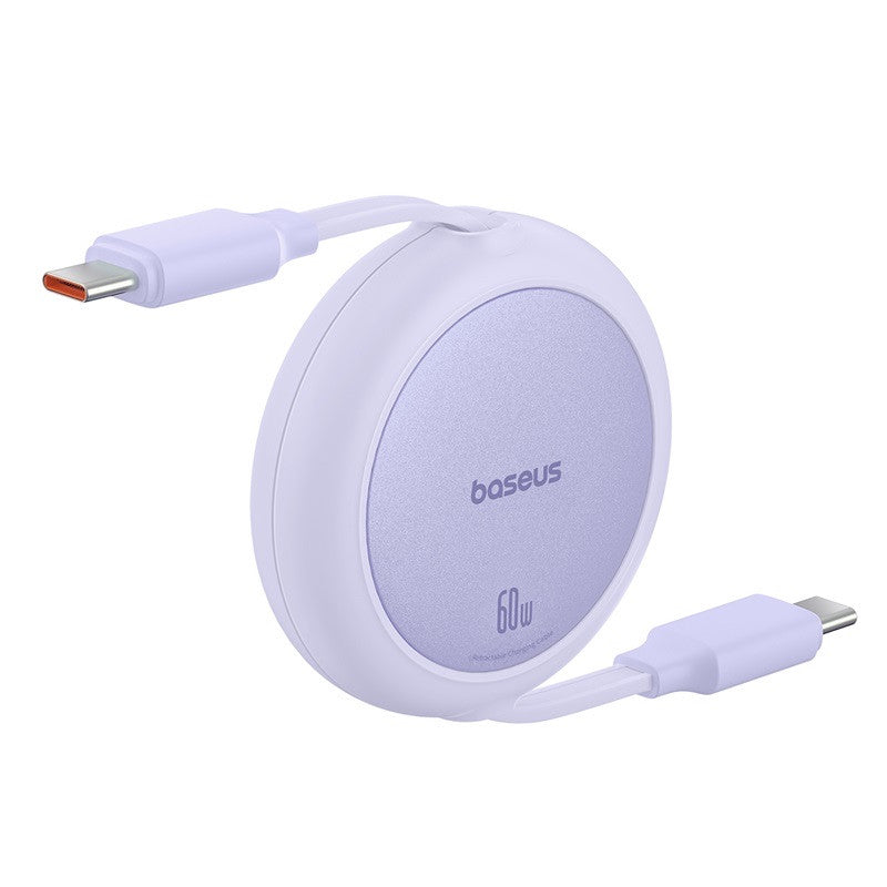 Baseus Free2Pull Mini Charging Cable USB-C to USB-C, 60Watts, 1Mm, Nebula Purple - P10364500511-01