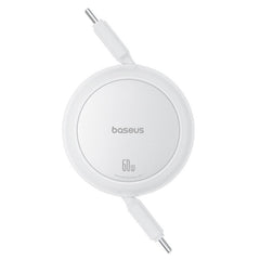Baseus Free2Pull Mini Charging Cable USB-C to USB-C, 60Watts, 1Mm, Moon White - P10364500211-01