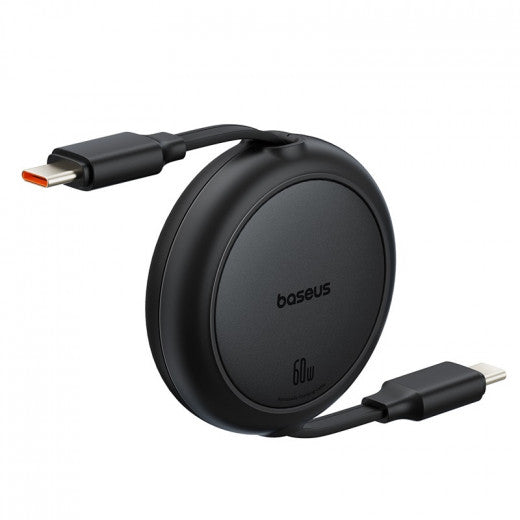 Baseus Free2Pull Mini Charging Cable USB-C to USB-C 60Watts, 1Mm, Cluster Black - P10364500111-01