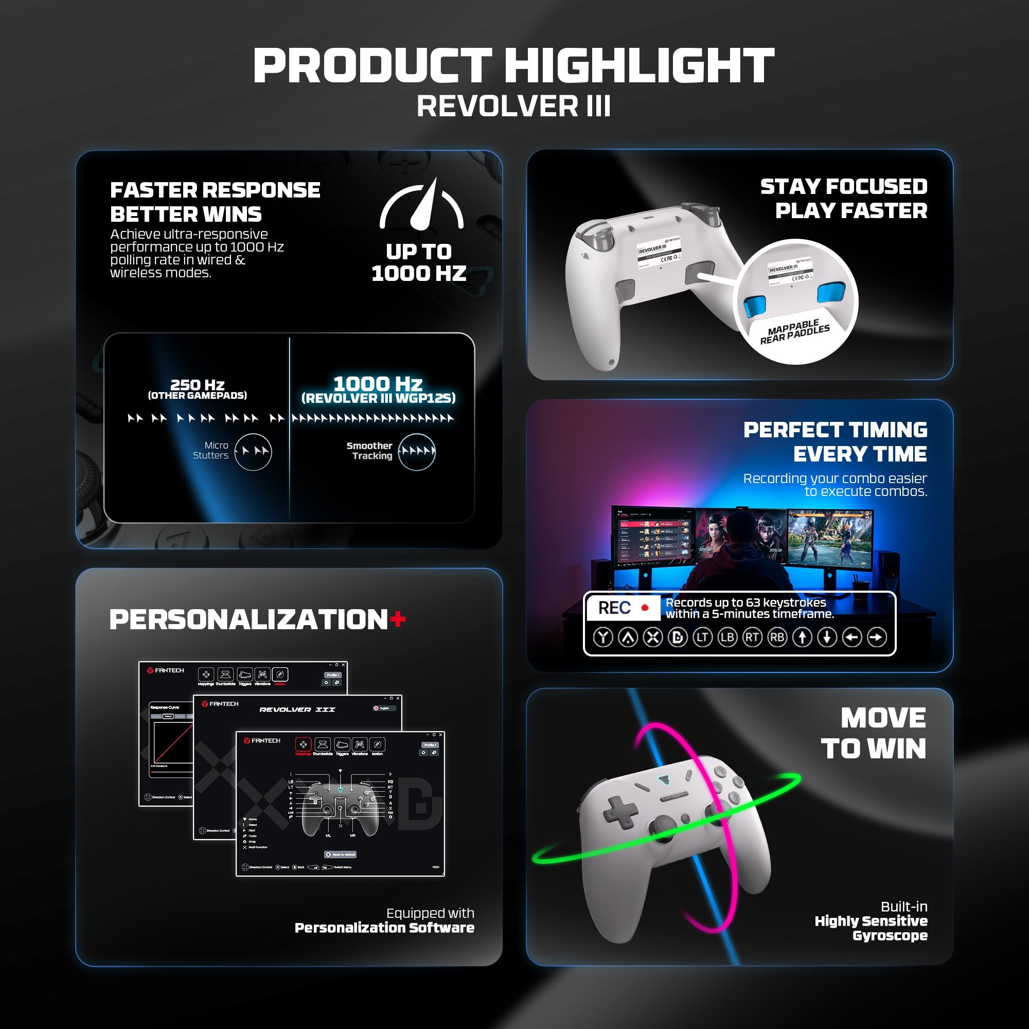 FANTECH wireless gamepad for computer setup