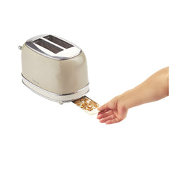 Ariete Toaster 2Slices, Toasting Levels Functions, Delete & Defrost &Heating, 810Watts, Beige - 155
