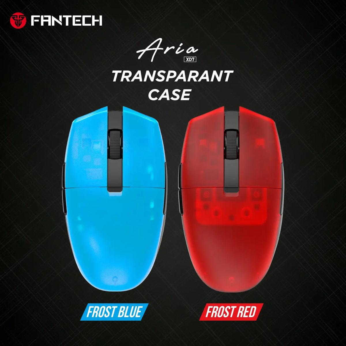 Fantech Mt01 Frost Top Shell For Aria Xd7 Gaming Mouse (red & Blue)
