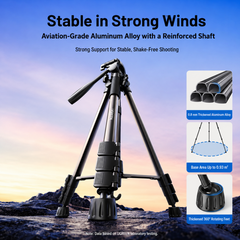 UGREEN LP661 Multifunction Professional Floor Tripod Stand 1.45 m