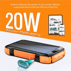Promate Solartank-20PDQi, Solar Power Bank