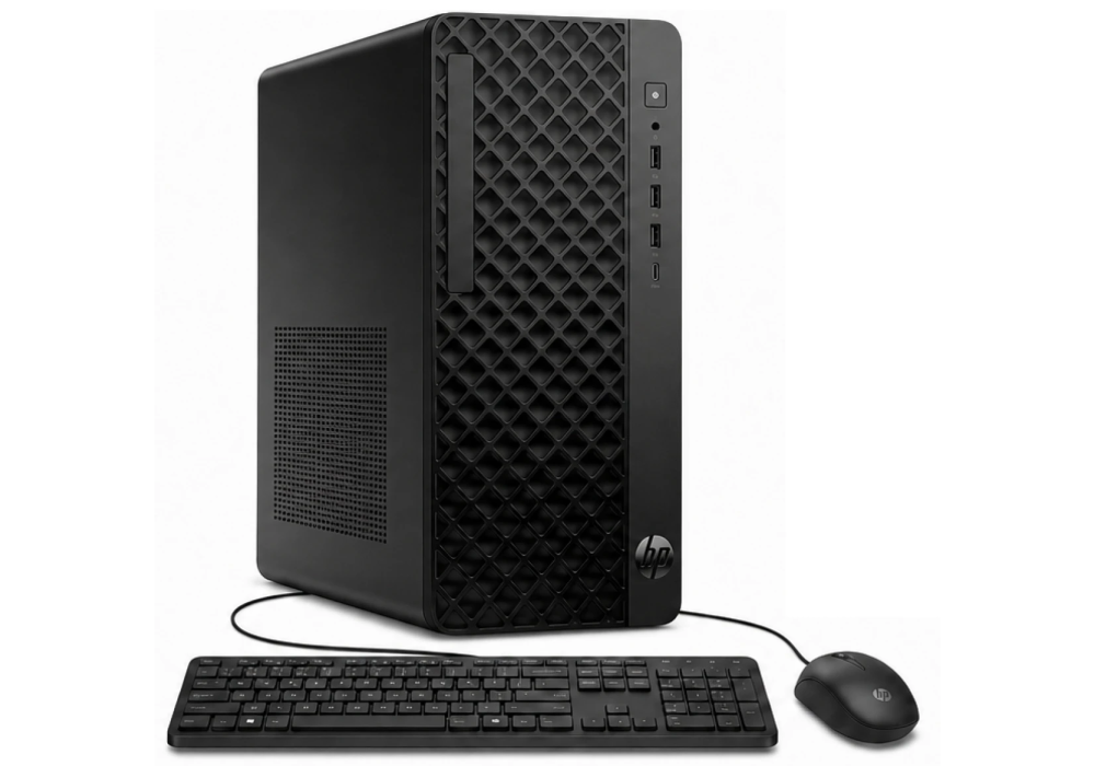 HP ProDesk 2 Tower G1i E Desktop PC (D33J7AT), Intel Core i3-14100, 8GB DDR5 RAM, 512GB NVMe SSD, Intel UHD Graphics 730, Wi-Fi 6 + BT 5.4, FreeDOS, 1 Year Warranty